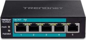 img 1 attached to 📷 TRENDnet 5-Port Long Range PoE+ Switch with Camera DIP Switch, Black TE-FP051
