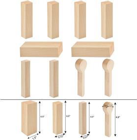 img 3 attached to 🔪 10-Piece Premium Basswood Carving Blocks Set for Whittling Crafts - Unfinished Natural Blank Wood Blocks for Spoon Carving and Woodworking Kit