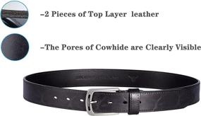 img 2 attached to 👔 Classic Men's Genuine Leather Belt - Fashionable Accessory for Belts