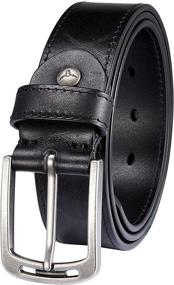 img 4 attached to 👔 Classic Men's Genuine Leather Belt - Fashionable Accessory for Belts