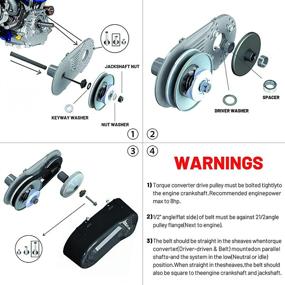 img 3 attached to Комплект трансмиссии 30 Series для гоночного мини-мотоцикла Go Kart с двигателем 6,5 л.с. 212 см³ - заменяемый набор с сцеплением Comet на 10T 40/41 цепи и ведущим шкивом Predator на 12T 35 цепи.