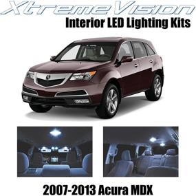 img 4 attached to ✨ Обновите ваш Acura MDX 2007-2013 с помощью комплекта XtremeVision Interior LED (13 штук) - холодные белые огни + инструмент для легкой установки.