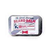 🧔 duke cannon supply co. great american beard balm (cedarwood scent) - made with budweiser | paraben-free, dye-free | 1.1oz net wt. logo