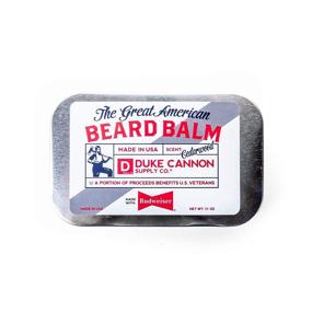 img 3 attached to 🧔 Duke Cannon Supply Co. Great American Beard Balm (Cedarwood Scent) - Made with Budweiser | Paraben-Free, Dye-Free | 1.1oz Net Wt.