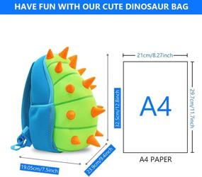 img 1 attached to 🦖 Dinosaur Backpack: Waterproof Sidesick for Kindergarten Kids