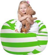 🧸 cinsda stuffed animal storage bean bag chair cover - 38" kids beanbag chairs organizer without filling - zipper closure for children's plush toys - no beans included логотип