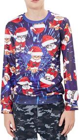 img 2 attached to 🎄 BFUSTYLE Cool Xmas Pullover: Trendy Ugly Christmas Sweatshirt for Boys and Girls, Ages 4-16