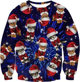 img 4 attached to 🎄 BFUSTYLE Cool Xmas Pullover: Trendy Ugly Christmas Sweatshirt for Boys and Girls, Ages 4-16