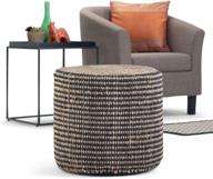 simplihome larissa round braided poufs: enhance your space with natural 18 inch beauty logo