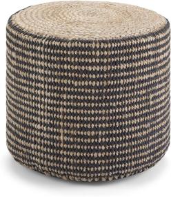 img 3 attached to Simplihome Larissa Round Braided Poufs: Enhance Your Space with Natural 18 inch Beauty