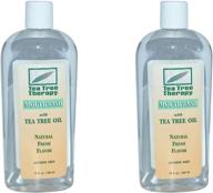 🌿 mouthwash with tea tree extract - alcohol-free tea tree therapy liquid, 12 oz (2-pack) logo