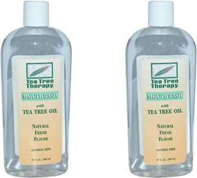 img 4 attached to 🌿 Mouthwash with Tea Tree Extract - Alcohol-Free Tea Tree Therapy Liquid, 12 oz (2-Pack)