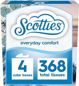 img 4 attached to 📦 Одноразовые влажные салфетки для лица "Scotties Everyday Comfort", упаковка из 4-х коробок по 92 салфетки в каждой, общее количество - 92 салфетки.