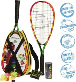 img 4 attached to 🏸 Speedminton S600 Set - Premium Speed ​​Badminton / Crossminton Starter Kit with 2 Rackets, 3 Speeders, Speedlights, and Bag