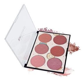 img 2 attached to 🎨 KYDA 6-Color Face Blush Palette: Light Luxury Matte Blush Powder with Bright Shimmer, Contour and Highlight Blush Palette (Includes a Blush Brush) - Set A