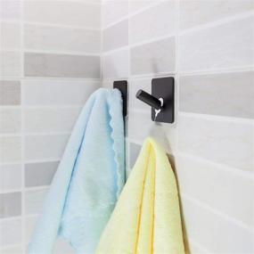 img 2 attached to 🧲 Ultimate Stick-on Wall Hooks: Heavy Duty Adhesive Hooks for Hanging Towels, Clothes & More in Bathrooms