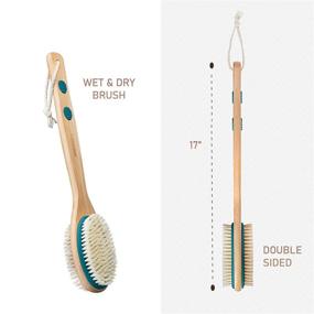 img 1 attached to 🧖 Dual-Sided Long Handle Bath Brush: The Ultimate Exfoliator!