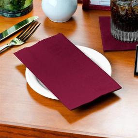 img 1 attached to Perfectware Ply Burgundy Dinner Napkins