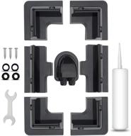 🔆 drill-free black abs solar panel mounting brackets kit for wood frame rv boat campers caravans hood - includes corner bracket, side bracket, and cable entry gland logo