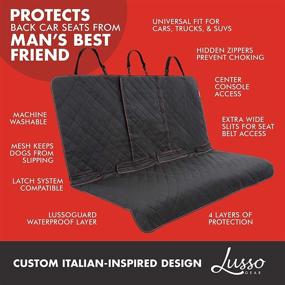 img 3 attached to Ultimate Protection and Comfort: LUSSO GEAR Dog Car Seat Cover