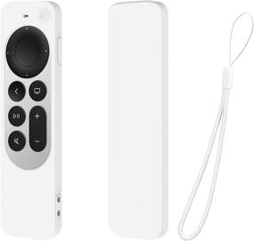 img 4 attached to FLYAMAPIRIT Remote Case Silicone Cover Replacement For Apple TV 4K Series 6Th Generation 2021 Siri Remote Control Protective Case With Lanyard (White)