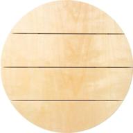 🔄 modern plaid circle wood surfaces: the perfect round pallet for versatile projects logo