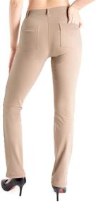 img 2 attached to 👖 Yogipace Straight Leg Yoga Dress Pants with Belt Loops for Women in Petite/Regular/Tall Sizes