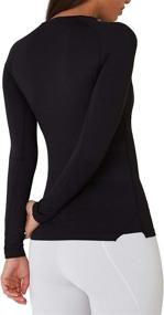 img 3 attached to TCA Women's SuperThermal Long Sleeve 🏃 Performance Base Layer for Running and Training