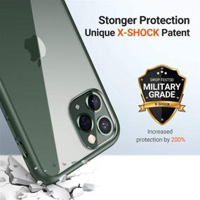 img 1 attached to 📱 TORRAS Diamond Clear iPhone 11 Pro Case - Non-Yellowing, Military Grade Protection, Green