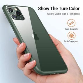 img 3 attached to 📱 TORRAS Diamond Clear iPhone 11 Pro Case - Non-Yellowing, Military Grade Protection, Green