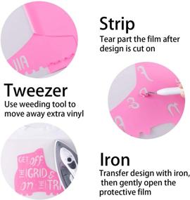 img 1 attached to 🎀 Pink HTV Heat Transfer Vinyl 12" x 13' Rolls - Easy Cut & Weed HTV Vinyl for Cricut and Other Cutters - Heat Transfer Vinyl for T-Shirts