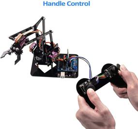 img 3 attached to Enhance Your DIY Robot Project with the LAFVIN 4DOF Acrylic Robot Mechanical Arm Claw Kit — Perfect for Arduino IDE with CD Tutorial!