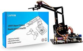 img 1 attached to Enhance Your DIY Robot Project with the LAFVIN 4DOF Acrylic Robot Mechanical Arm Claw Kit — Perfect for Arduino IDE with CD Tutorial!