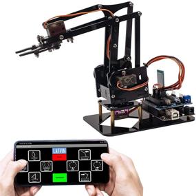 img 2 attached to Enhance Your DIY Robot Project with the LAFVIN 4DOF Acrylic Robot Mechanical Arm Claw Kit — Perfect for Arduino IDE with CD Tutorial!