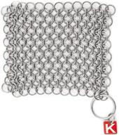 🔗 knapp made original cm scrubber 4" chainmail scrubber - ultimate cast iron cleaner for various cookware logo