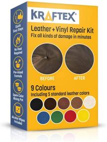 img 4 attached to 🛋️ Premium Leather and Vinyl Repair Kit - Restore Scratches, Stains, and Cracks on Couches, Car Seats, Shoes, Handbags, Dashboards - Multi-Colored Restoration. Perfect Color Matching with 5 Leather Shades