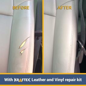 img 1 attached to 🛋️ Premium Leather and Vinyl Repair Kit - Restore Scratches, Stains, and Cracks on Couches, Car Seats, Shoes, Handbags, Dashboards - Multi-Colored Restoration. Perfect Color Matching with 5 Leather Shades