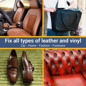 img 3 attached to 🛋️ Premium Leather and Vinyl Repair Kit - Restore Scratches, Stains, and Cracks on Couches, Car Seats, Shoes, Handbags, Dashboards - Multi-Colored Restoration. Perfect Color Matching with 5 Leather Shades