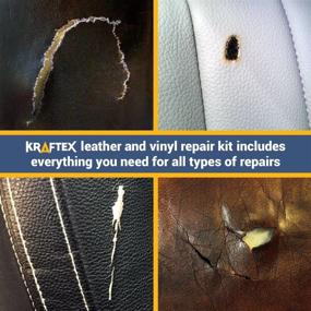 img 2 attached to 🛋️ Premium Leather and Vinyl Repair Kit - Restore Scratches, Stains, and Cracks on Couches, Car Seats, Shoes, Handbags, Dashboards - Multi-Colored Restoration. Perfect Color Matching with 5 Leather Shades