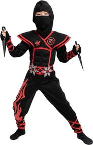 img 3 attached to 🔥 Flame Ninja Costume for Kids - Unisex Design