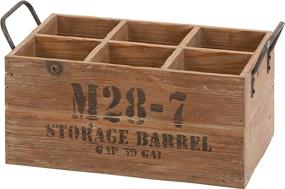 img 4 attached to 🍷 Natural Wood Brown Wine Crate, Ideal for Home Bar - Deco 79 51662, One Size