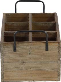 img 1 attached to 🍷 Natural Wood Brown Wine Crate, Ideal for Home Bar - Deco 79 51662, One Size