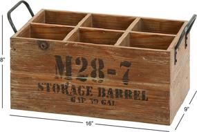 img 3 attached to 🍷 Natural Wood Brown Wine Crate, Ideal for Home Bar - Deco 79 51662, One Size