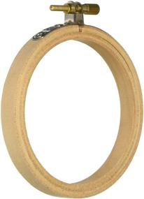 img 1 attached to 🛒 Budget-Friendly Bulk Purchase: Darice DIY Crafts Wooden Embroidery Hoops Round 4 inches (6-Pack) 39012