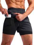 active men's clothing: pudolla running athletic workout pockets logo