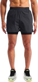 img 3 attached to Active Men's Clothing: Pudolla Running Athletic Workout Pockets