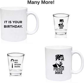 img 1 attached to Prison Mike Beer Glass - The Office Merchandise - Funny Mug for Men and Women - Michael Scott Beer Glass