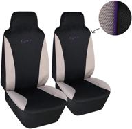 🚗 waterproof car seat covers - black/gray, front seat covers made of 600d oxford cloth, universal fit for sedan, truck, suvs - copap logo