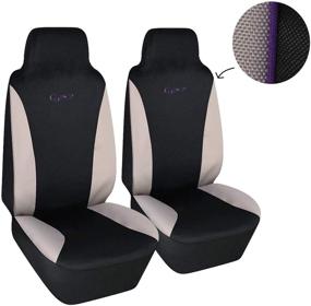 img 4 attached to 🚗 Waterproof Car Seat Covers - Black/Gray, Front Seat Covers made of 600D Oxford Cloth, Universal Fit for Sedan, Truck, SUVs - Copap