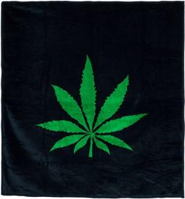 img 1 attached to 🍁 Multicolor Marijuana Leaf Mink Blanket - 8 Pound, Luxurious and Plush